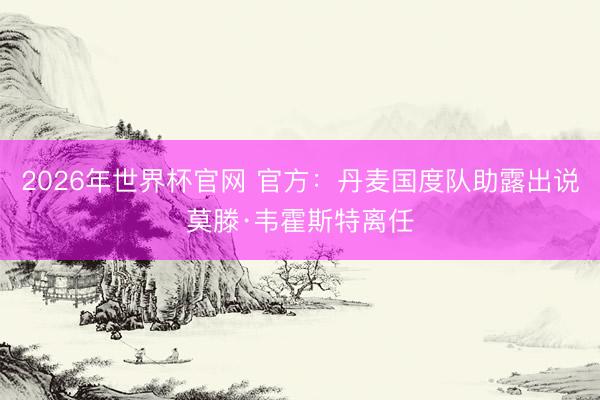 2026年世界杯官网 官方：丹麦国度队助露出说莫滕·韦霍斯特离任