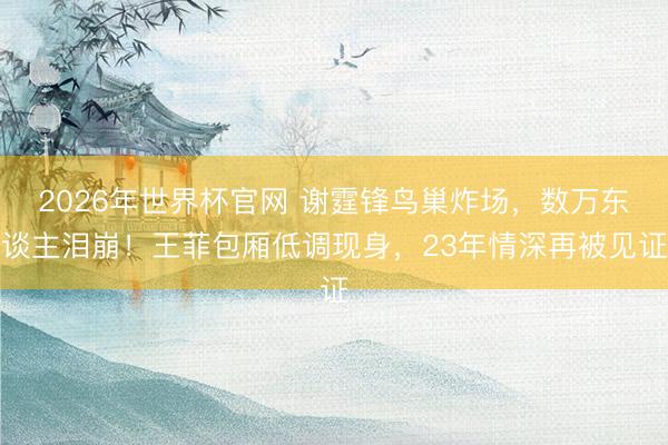 2026年世界杯官网 谢霆锋鸟巢炸场，数万东谈主泪崩！王菲包厢低调现身，23年情深再被见证